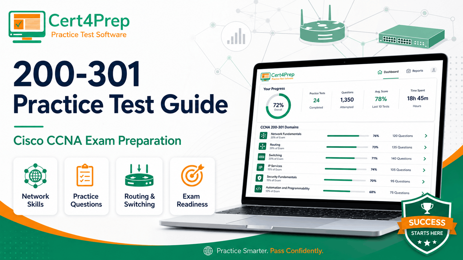 200-301 practice test for Cisco CCNA exam preparation