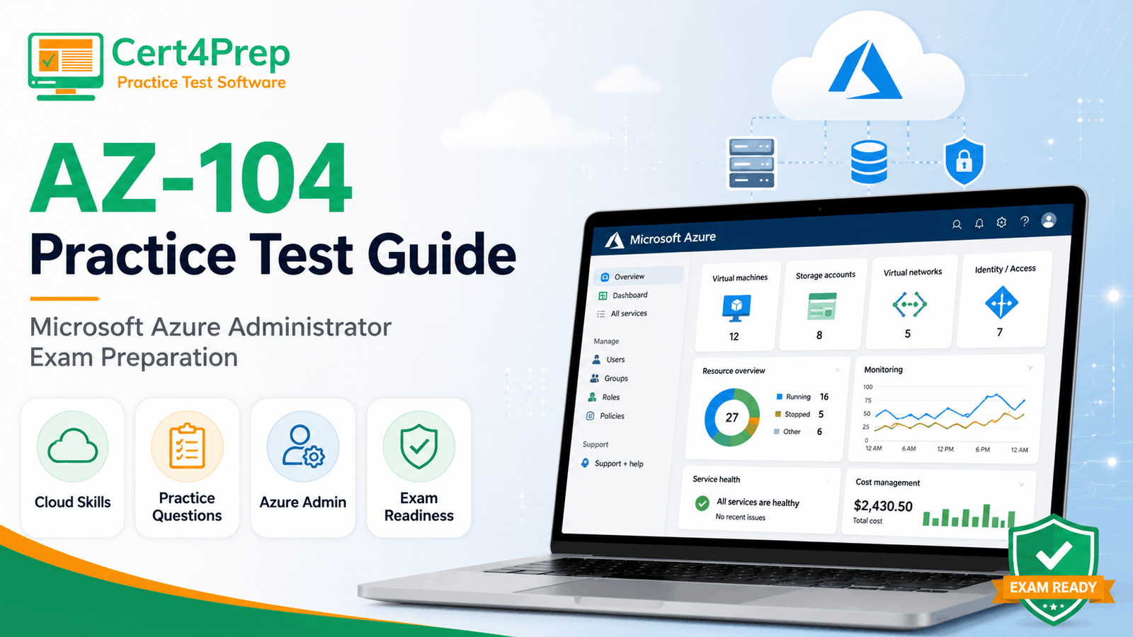 AZ-104 practice test for Microsoft Azure Administrator exam preparation